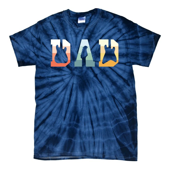 Acoustic Guitar Dad Guitarist Musical Instrument Musician Tie-Dye T-Shirt