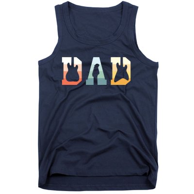 Acoustic Guitar Dad Guitarist Musical Instrument Musician Tank Top