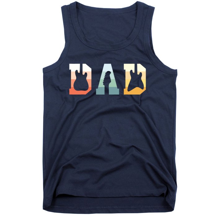 Acoustic Guitar Dad Guitarist Musical Instrument Musician Tank Top