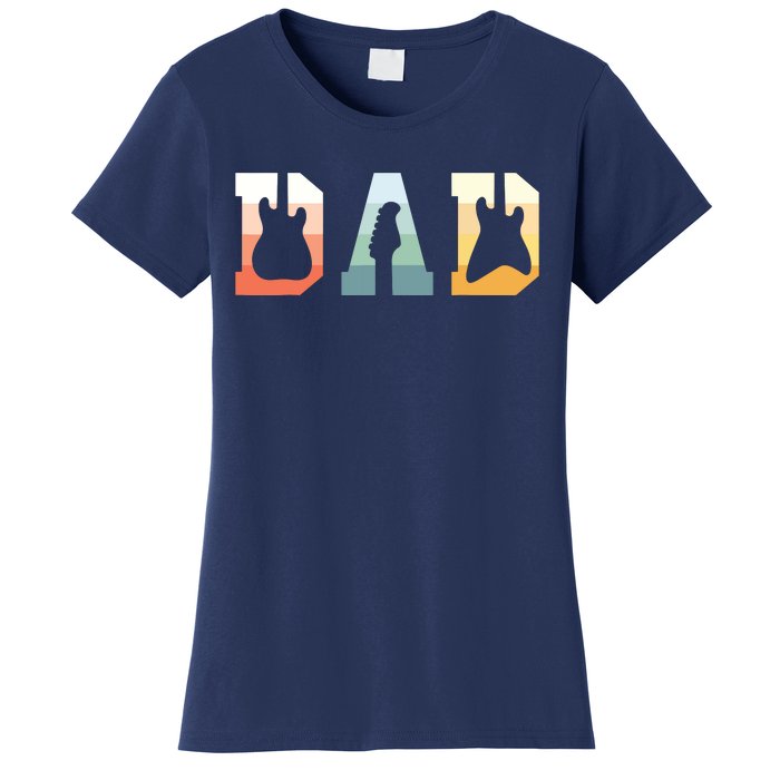 Acoustic Guitar Dad Guitarist Musical Instrument Musician Women's T-Shirt