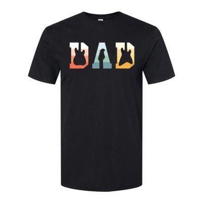 Acoustic Guitar Dad Guitarist Musical Instrument Musician Softstyle CVC T-Shirt