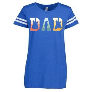 Acoustic Guitar Dad Guitarist Musical Instrument Musician Enza Ladies Jersey Football T-Shirt