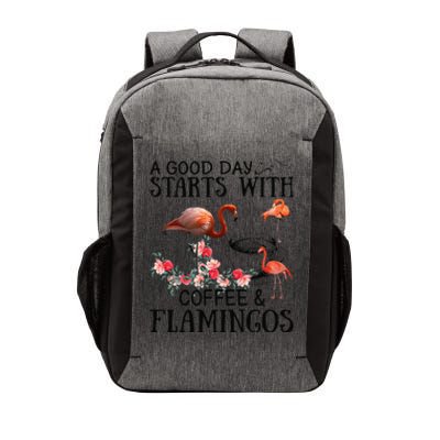 A Good Day Starts With Coffee And Flamingos Vector Backpack