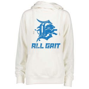 All Grit Detroit Womens Funnel Neck Pullover Hood