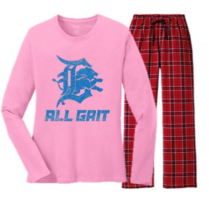 All Grit Detroit Women's Long Sleeve Flannel Pajama Set 