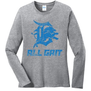 All Grit Detroit Ladies Long Sleeve Shirt