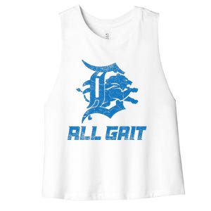 All Grit Detroit Women's Racerback Cropped Tank