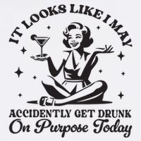 Accidently Get Drunk On Purpose Full-Length Apron With Pockets