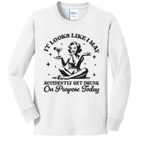 Accidently Get Drunk On Purpose Kids Long Sleeve Shirt