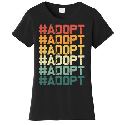 Adopt Graphic Dog Cat Animal Adoption Rescue Promotion Women's T-Shirt