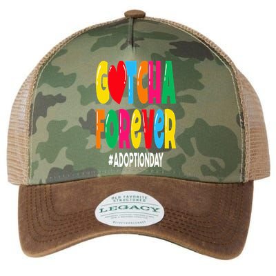 Adopt Gotcha Day Gotcha Forever Adoption Day Legacy Tie Dye Trucker Hat