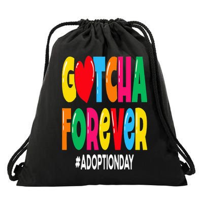 Adopt Gotcha Day Gotcha Forever Adoption Day Drawstring Bag