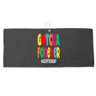 Adopt Gotcha Day Gotcha Forever Adoption Day Large Microfiber Waffle Golf Towel