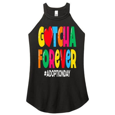 Adopt Gotcha Day Gotcha Forever Adoption Day Women's Perfect Tri Rocker Tank