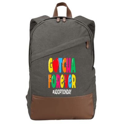 Adopt Gotcha Day Gotcha Forever Adoption Day Cotton Canvas Backpack