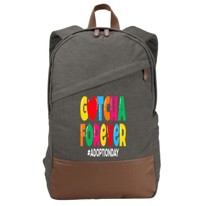 Adopt Gotcha Day Gotcha Forever Adoption Day Cotton Canvas Backpack