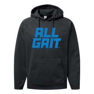 All Grit Detroit Football Performance Fleece Hoodie