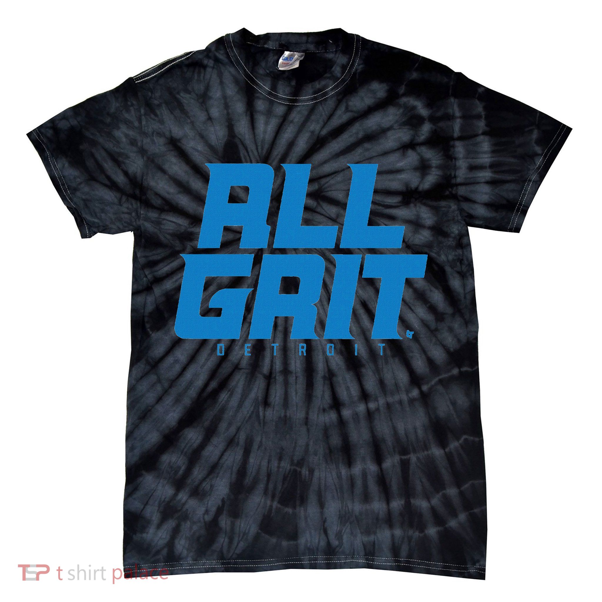 All Grit Detroit Football Tie-Dye T-Shirt