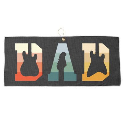 Acoustic Guitar Dad Guitarist Musical Instrument Musician Large Microfiber Waffle Golf Towel