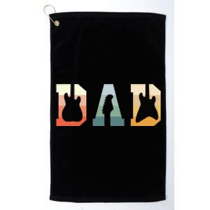 Acoustic Guitar Dad Guitarist Musical Instrument Musician Platinum Collection Golf Towel