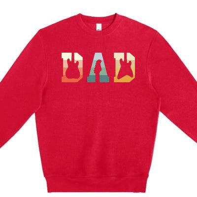 Acoustic Guitar Dad Guitarist Musical Instrument Musician Premium Crewneck Sweatshirt