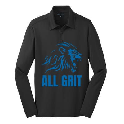 All Grit Detroit Silk Touch Performance Long Sleeve Polo