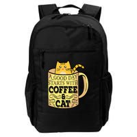 A Good Day Starts With Coffee And Cat Funny Backpack