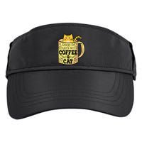 A Good Day Starts With Coffee And Cat Funny Adult Drive Performance Visor