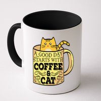 A Good Day Starts With Coffee And Cat Funny Mug