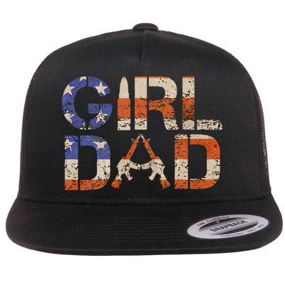 American Girl Dad Her Protector Forever Funny Father Of Gift For Dad Flatbill Hat