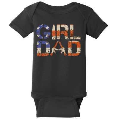 American Girl Dad Her Protector Forever Funny Father Of Gift For Dad Baby Bodysuit
