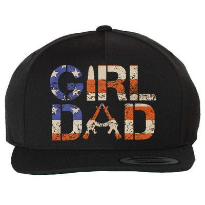 American Girl Dad Her Protector Forever Funny Father Of Gift For Dad Wool Snapback Cap