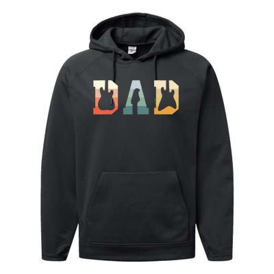 Acoustic Guitar Dad Guitarist Musical Instrument Musician Performance Fleece Hoodie