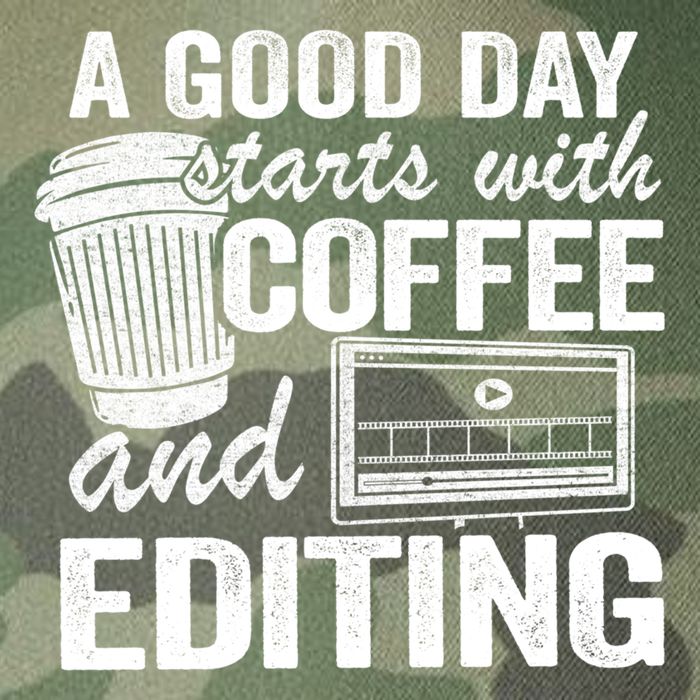 A Good Day Starts With Coffee And Editing Editor Filmmaker Funny Gift Legacy Tie Dye Trucker Hat
