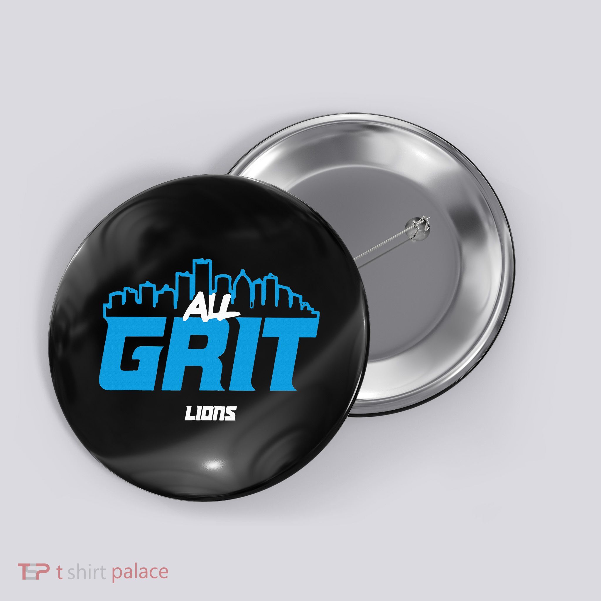 All Grit Detroit Button