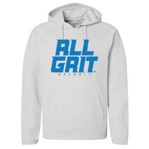 All Grit Detroit Football Performance Fleece Hoodie