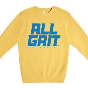 All Grit Detroit Football Premium Crewneck Sweatshirt