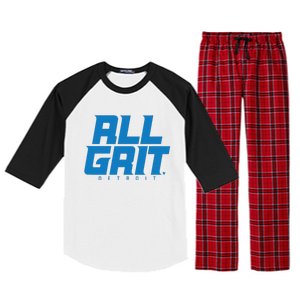 All Grit Detroit Football Raglan Sleeve Pajama Set