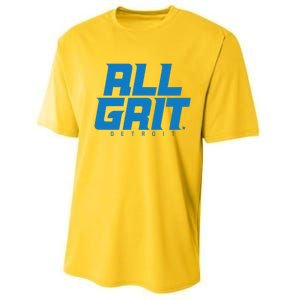 All Grit Detroit Football Performance Sprint T-Shirt