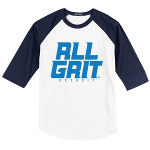 All Grit Detroit Football Baseball Sleeve Shirt