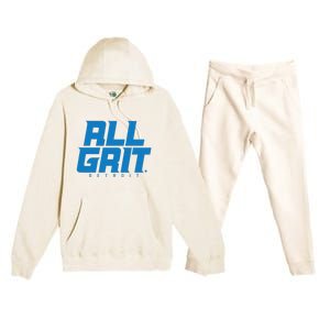 All Grit Detroit Football Premium Hooded Sweatsuit Set