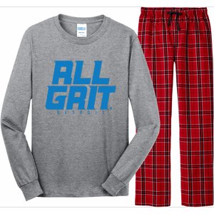 All Grit Detroit Football Long Sleeve Pajama Set