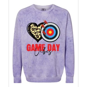 Archery Game Day Vibes Arrow Mom Sports Lover Mothers Day Gift Colorblast Crewneck Sweatshirt