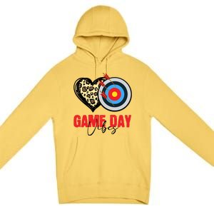 Archery Game Day Vibes Arrow Mom Sports Lover Mothers Day Gift Premium Pullover Hoodie