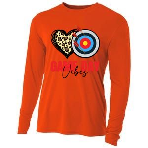 Archery Game Day Vibes Arrow Mom Sports Lover Mothers Day Gift Cooling Performance Long Sleeve Crew