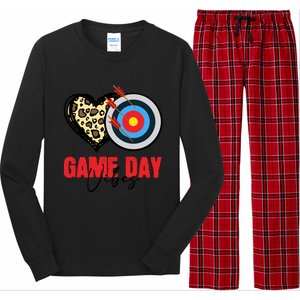 Archery Game Day Vibes Arrow Mom Sports Lover Mothers Day Gift Long Sleeve Pajama Set