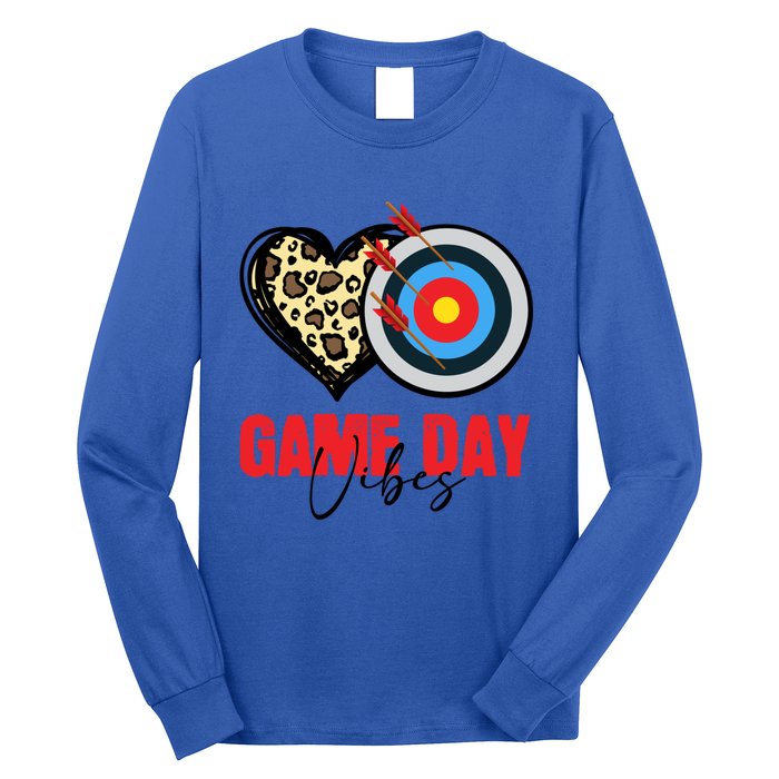 Archery Game Day Vibes Arrow Mom Sports Lover Mothers Day Gift Long Sleeve Shirt