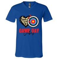 Archery Game Day Vibes Arrow Mom Sports Lover Mothers Day Gift V-Neck T-Shirt