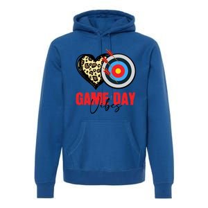 Archery Game Day Vibes Arrow Mom Sports Lover Mothers Day Gift Premium Hoodie