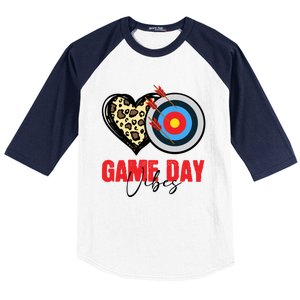 Archery Game Day Vibes Arrow Mom Sports Lover Mothers Day Gift Baseball Sleeve Shirt